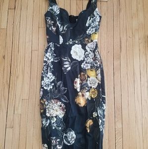 Asos flower print midi dress